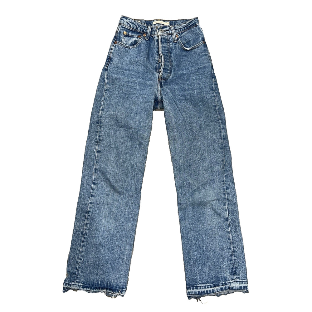 LEVI’S RIBCAGE FULL LENGTH WOMEN'S JEANS Valley View - Dark Wash Size 24 A003138